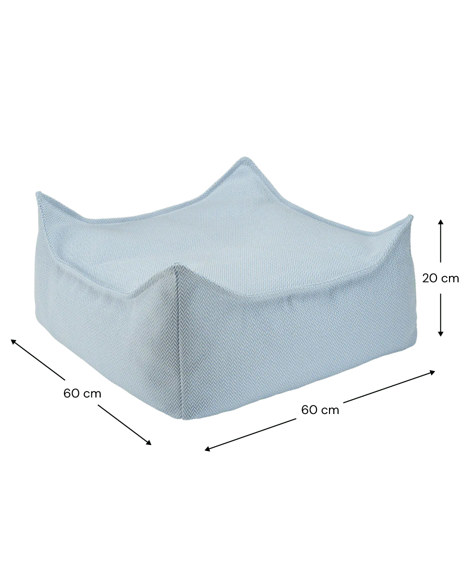 Wigiwama outdoor square ottoman- Azure (pre-order)