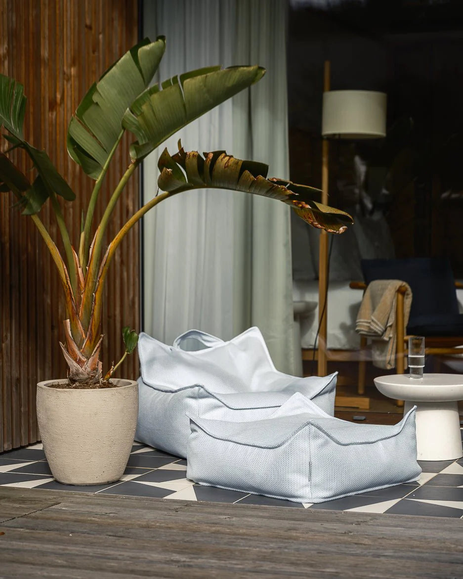 Wigiwama outdoor square ottoman- Azure (pre-order)