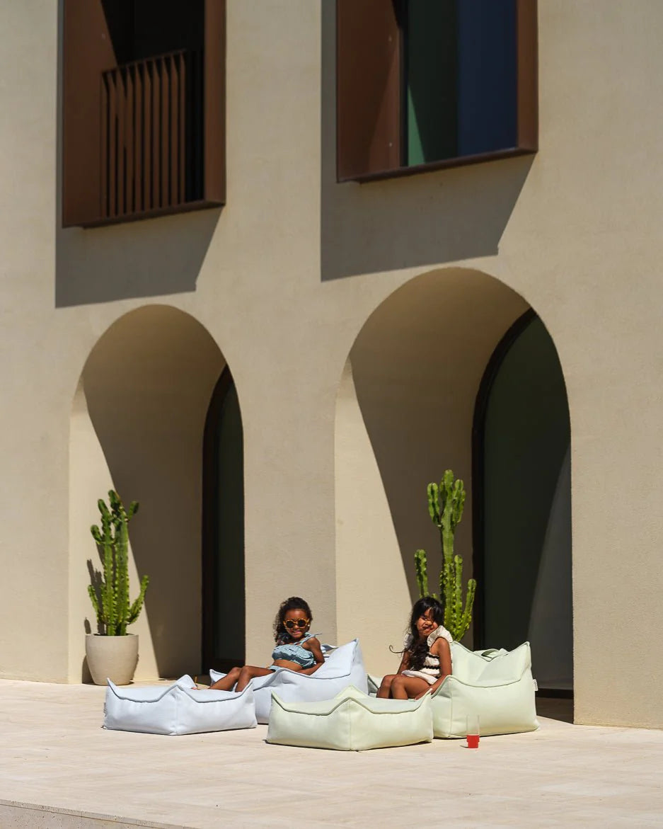 Wigiwama outdoor square ottoman- Azure (pre-order)