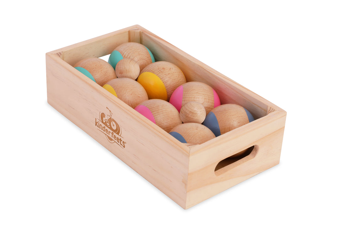 Boules wooden set petanque game