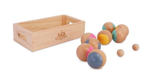 Boules wooden set petanque game