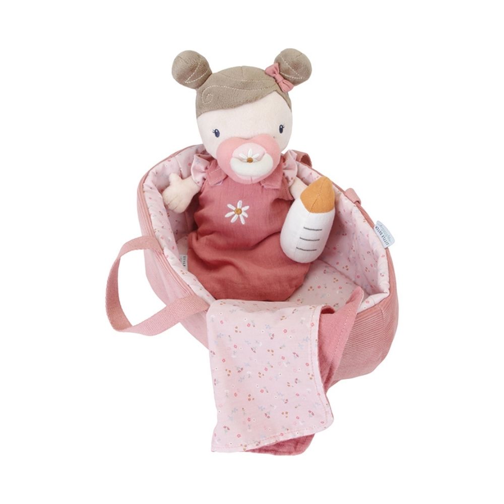 Soft fabric baby doll playset- Pink flowers