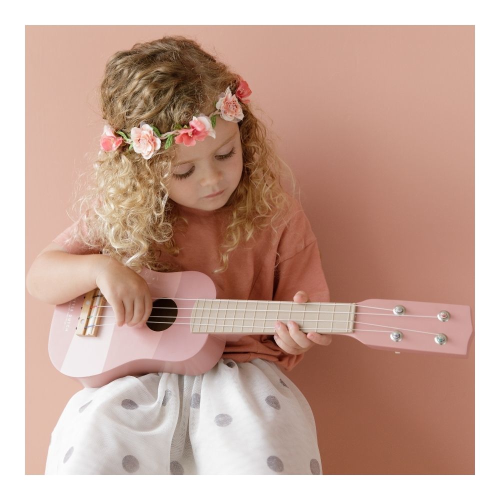 Wooden kids guitar-Pink