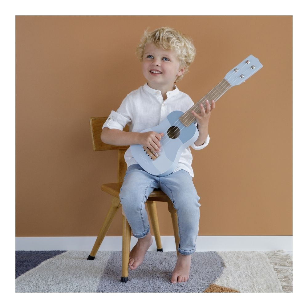Wooden kids guitar-Blue