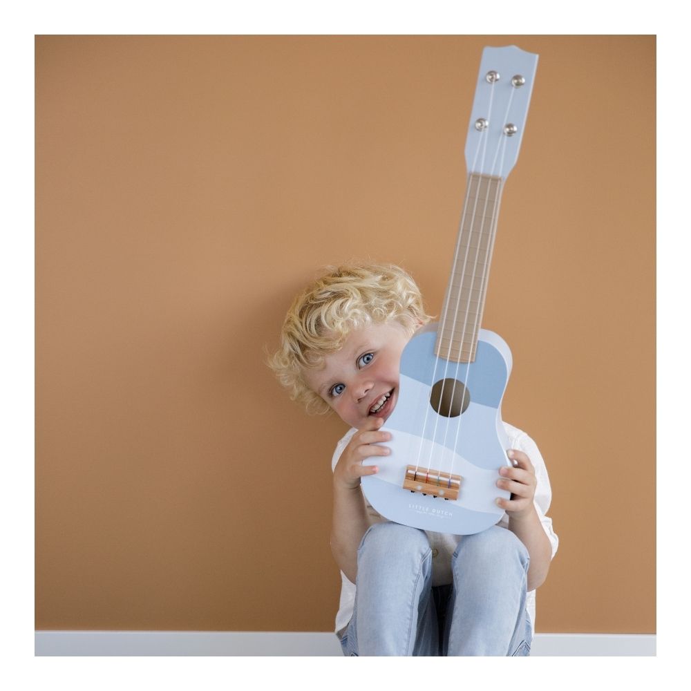 Wooden kids guitar-Blue