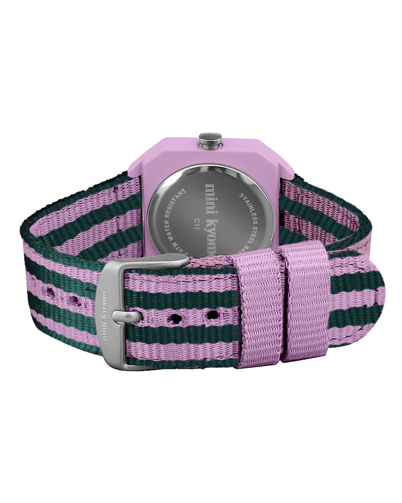 Mini Kyomo purple & green eco friendly kids watch- Lavender Field