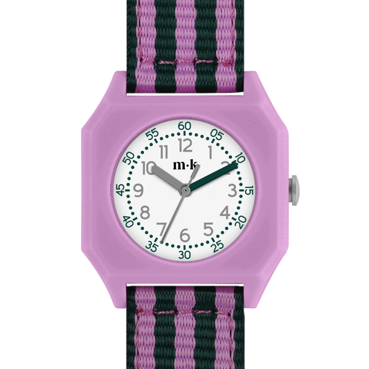 Mini Kyomo purple & green eco friendly kids watch- Lavender Field