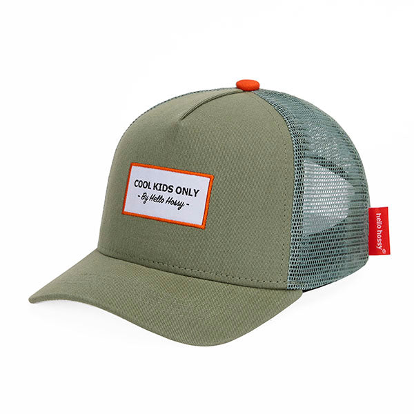 Organic cotton kids cap- Mini Olive