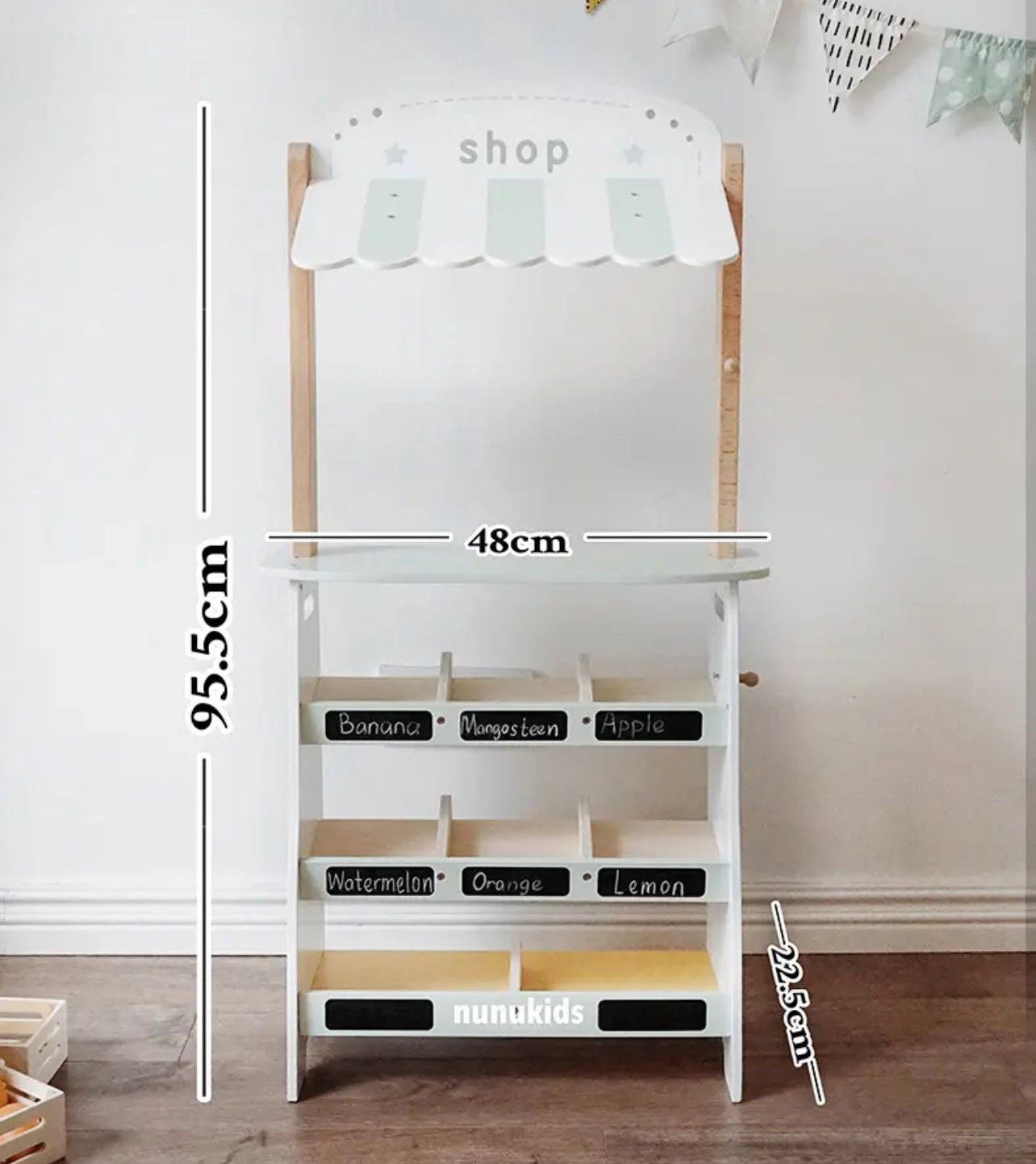 Wooden market stand- White