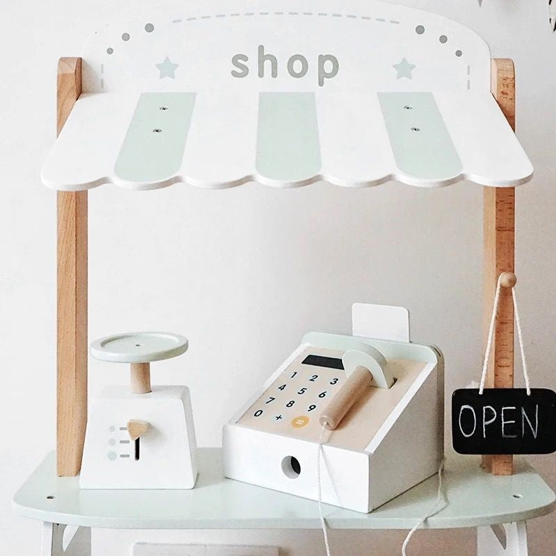 Wooden market stand- White