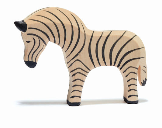 Wooden zebra figurine