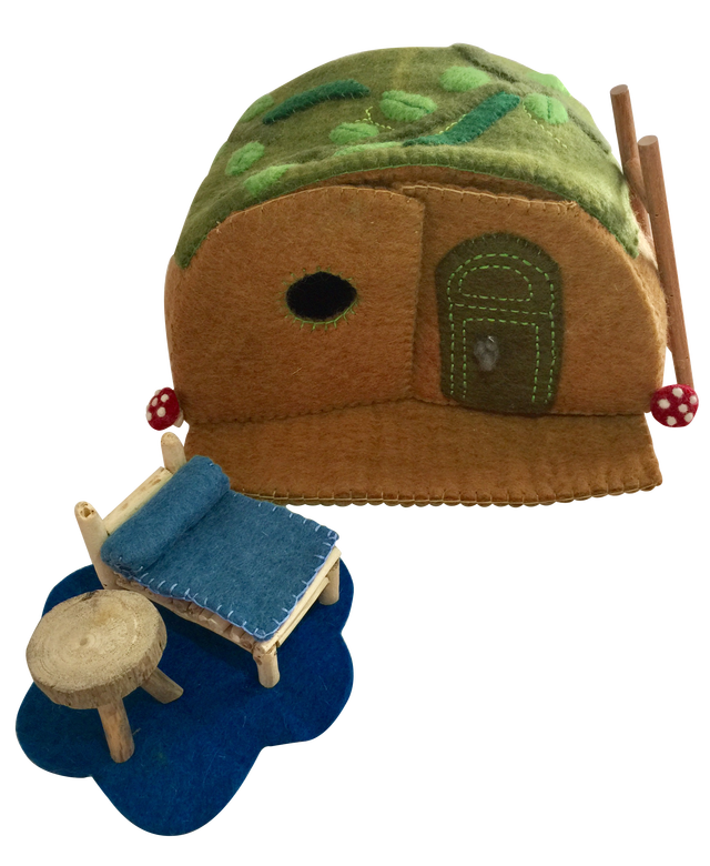 Felt mouse house set/6pc