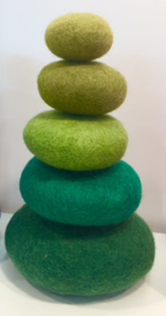 Felt stacking set/5 pieces/ Green