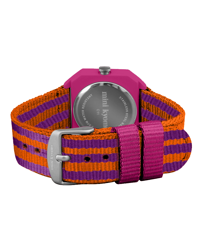 Mini Kyomo fuchsia and orange eco friendly kids watch- Ruby Papaya