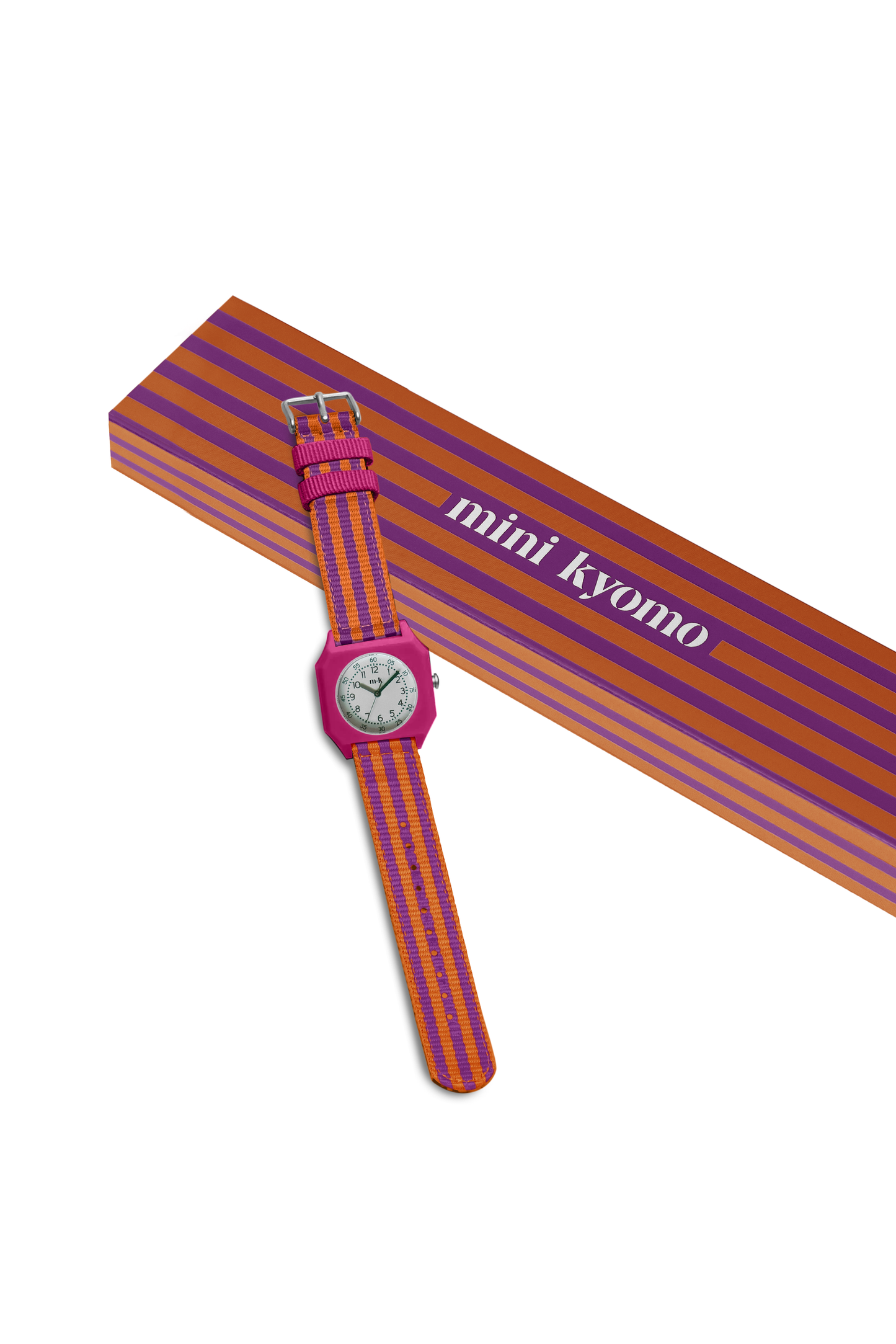 Mini Kyomo fuchsia and orange eco friendly kids watch- Ruby Papaya