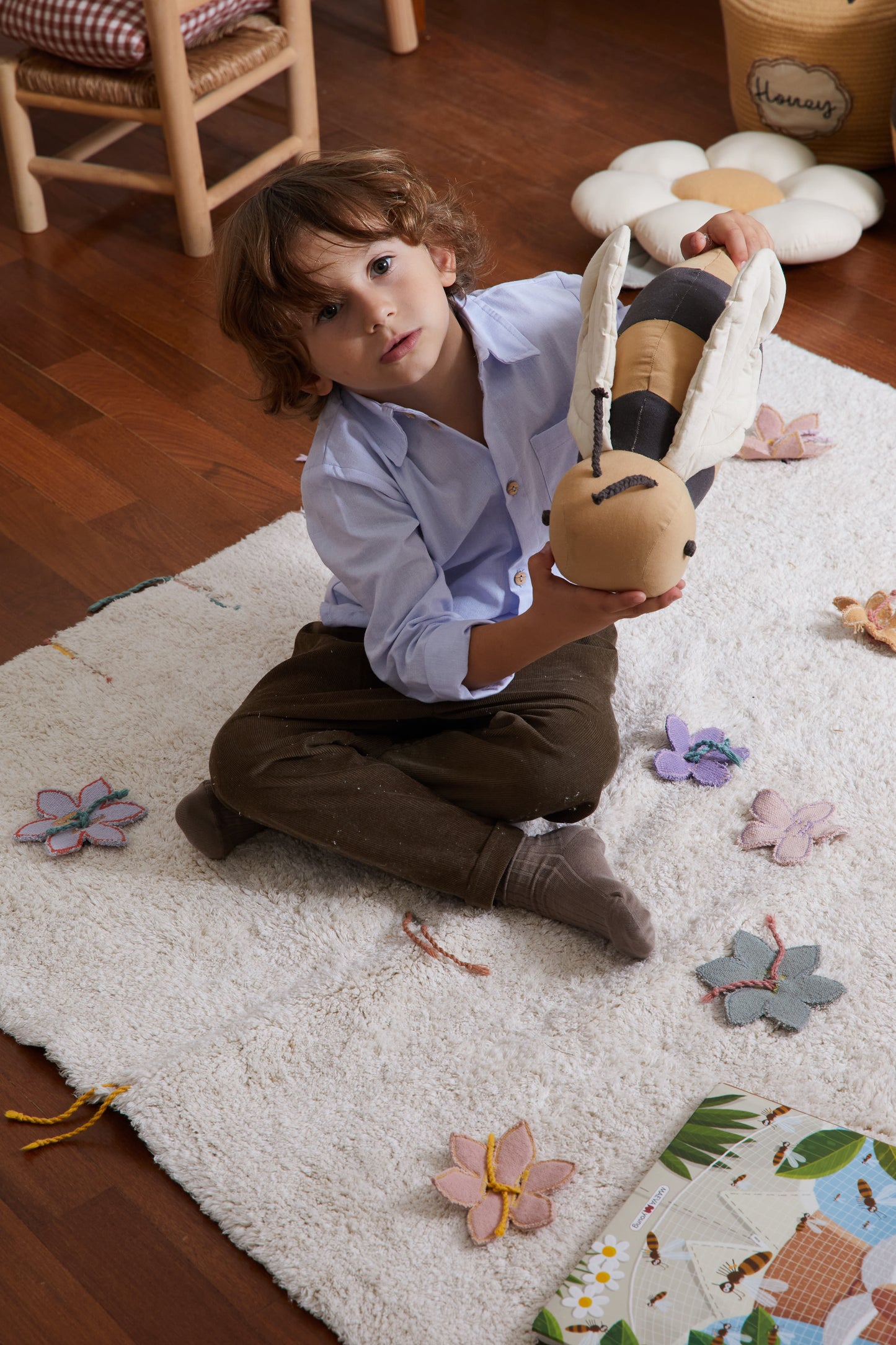 Wildflower washable kids rug