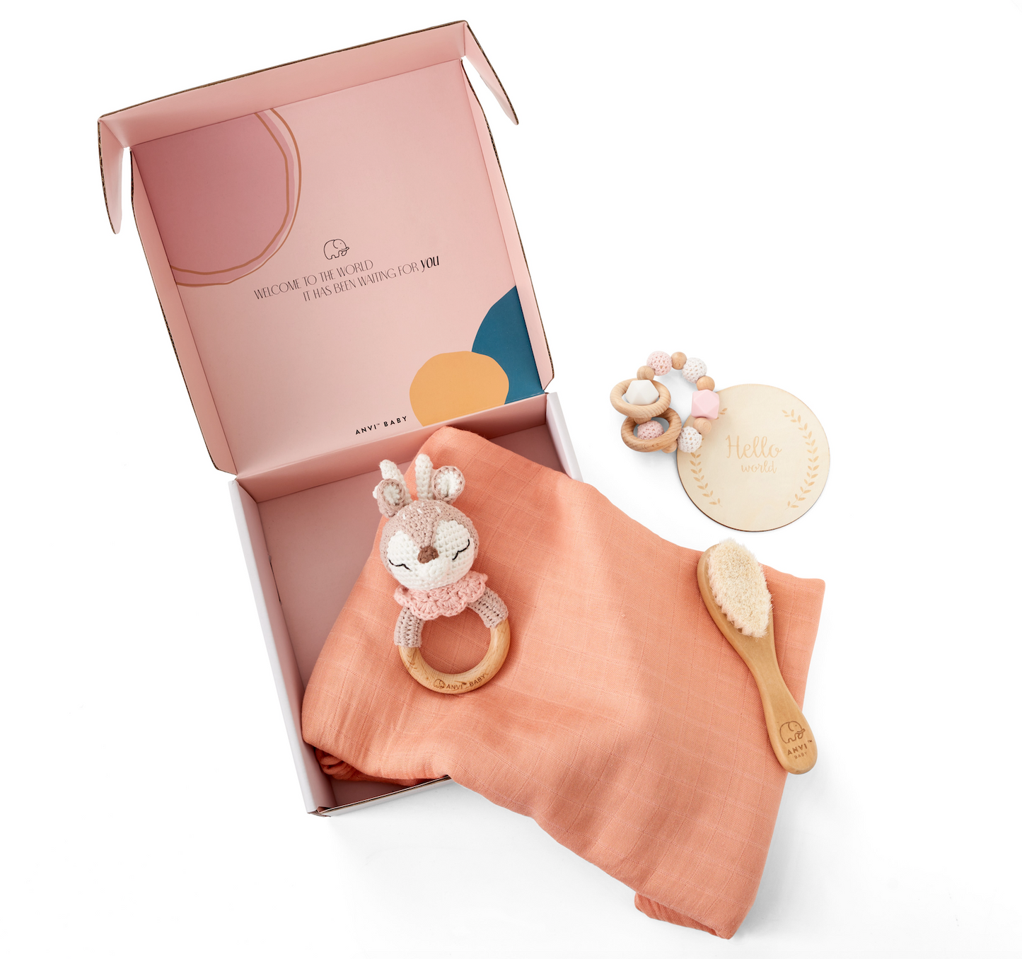 New born baby 5 pieces gift box- Deer