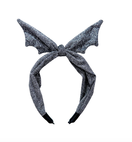 Halloween shimmer bat tie headband