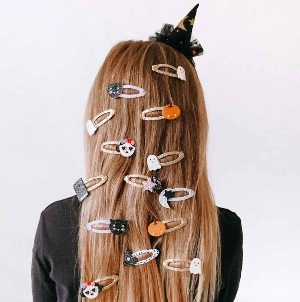 Halloween little pumpkin hairclips