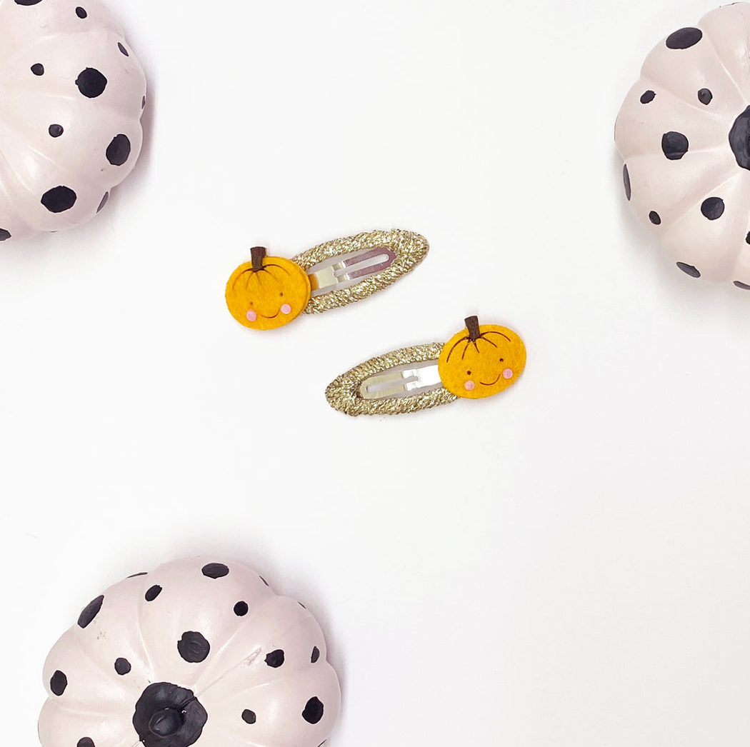 Halloween little pumpkin hairclips