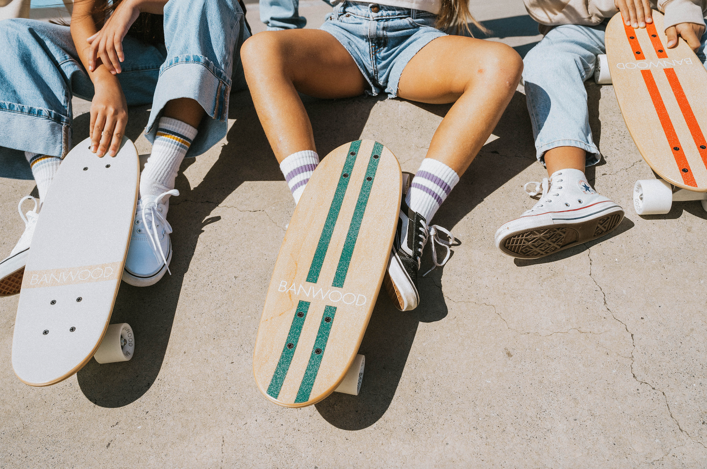 Wooden kids skateboard-Green