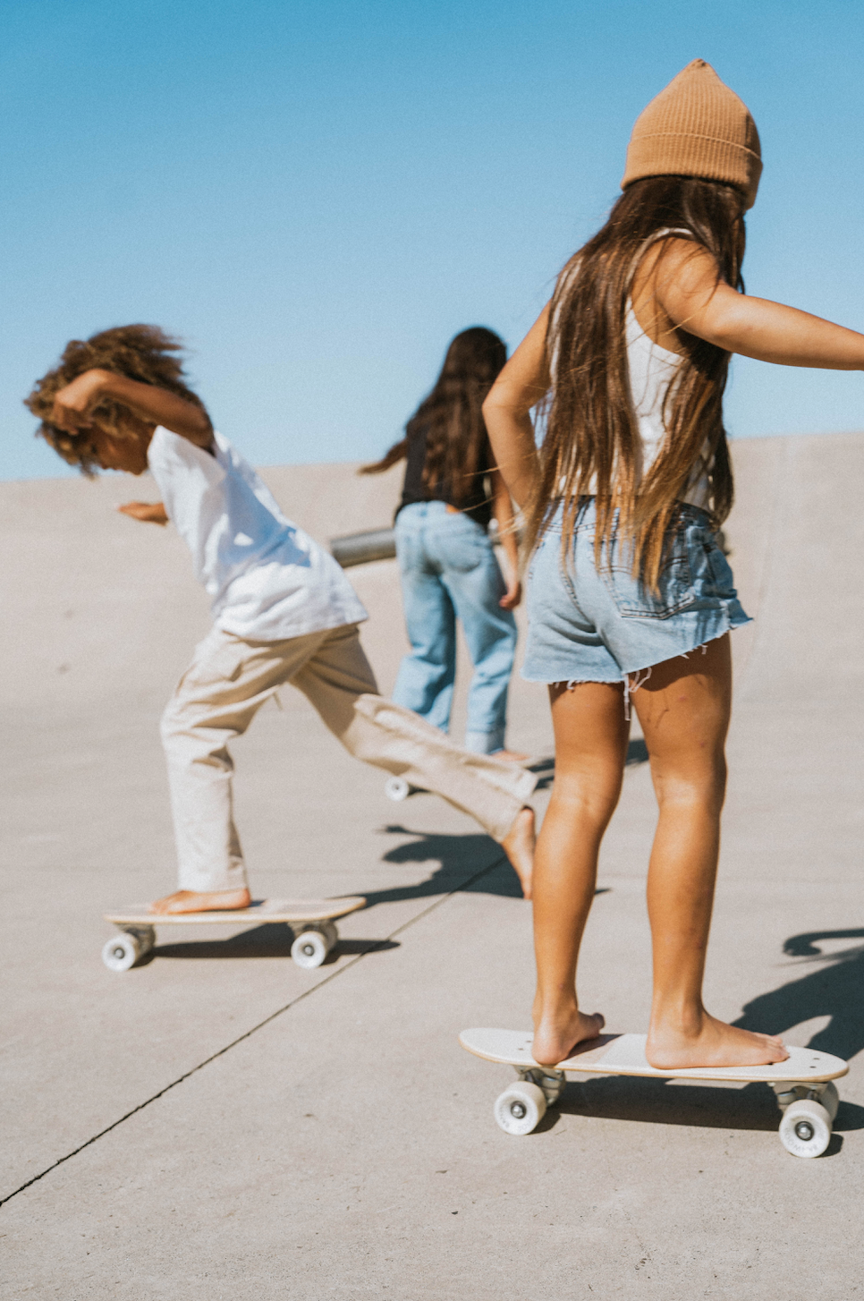 Wooden kids skateboard-Natural