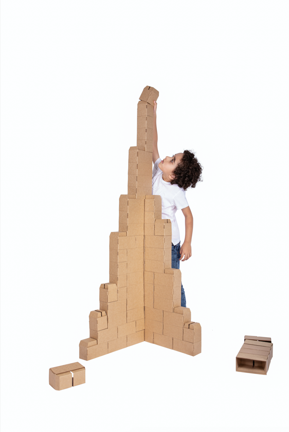 Rikbits cardboard interlocking bricks (55 Pieces) – Brown – My Backyard ...
