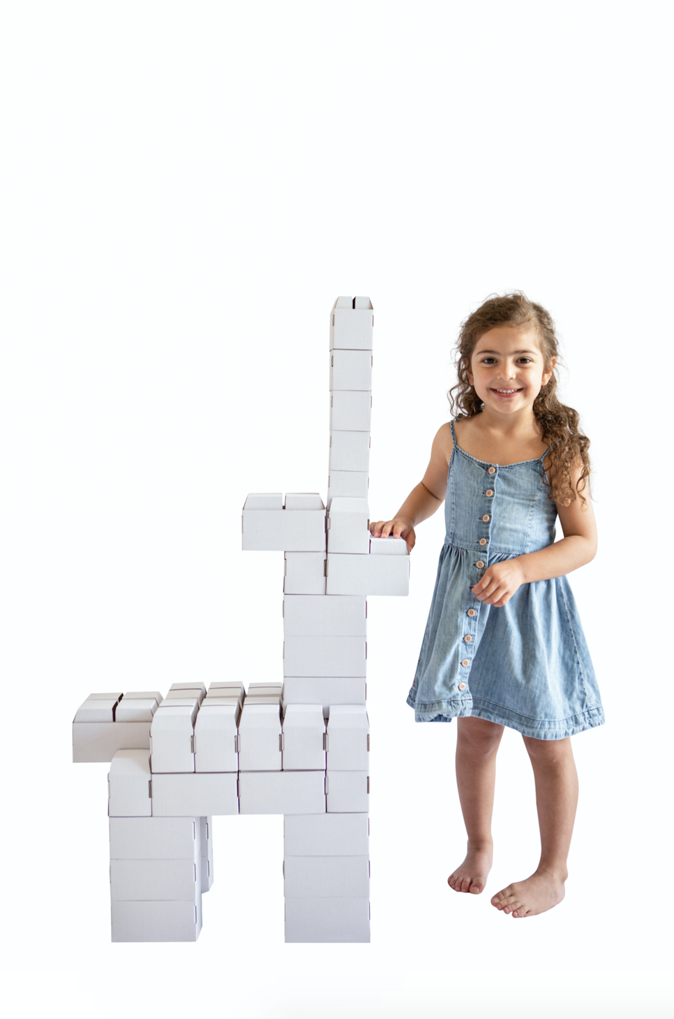 Rikbits cardboard interlocking bricks (100 Pieces) – White