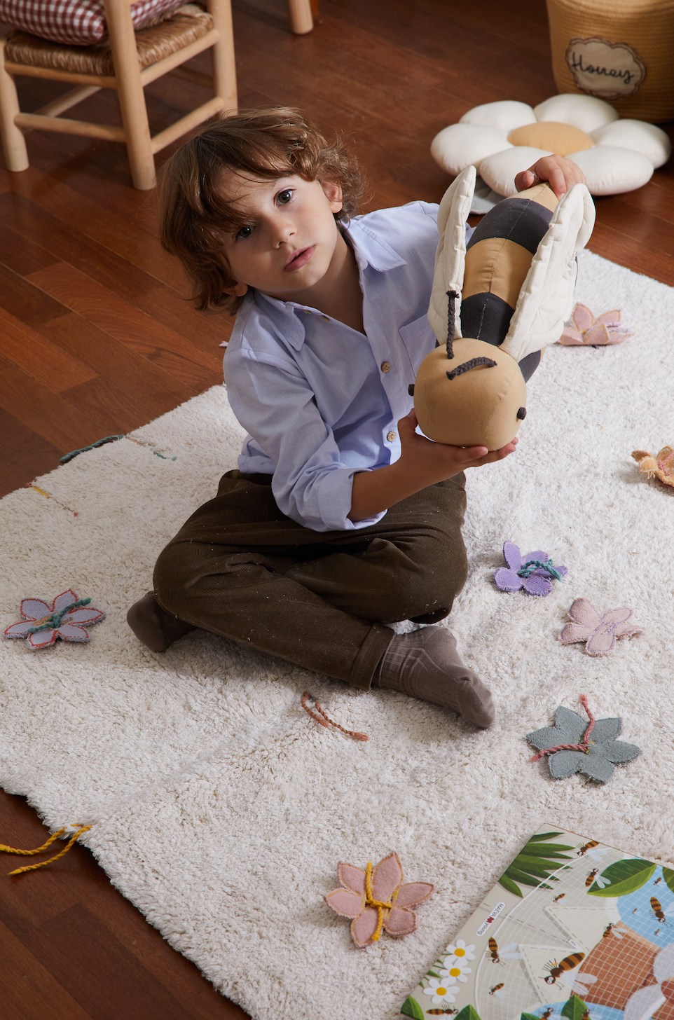 Wildflower washable kids rug