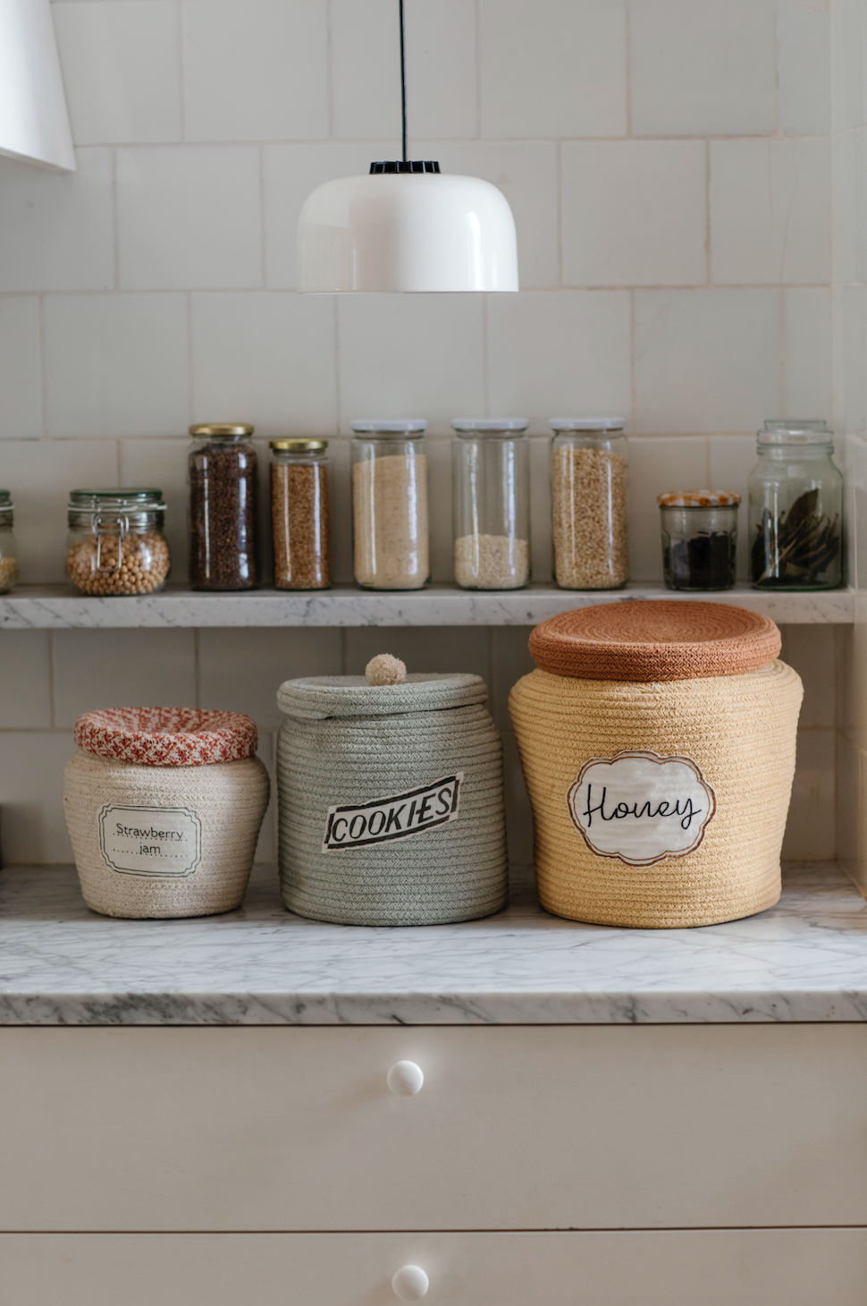 Cookie jar storage basket for kids