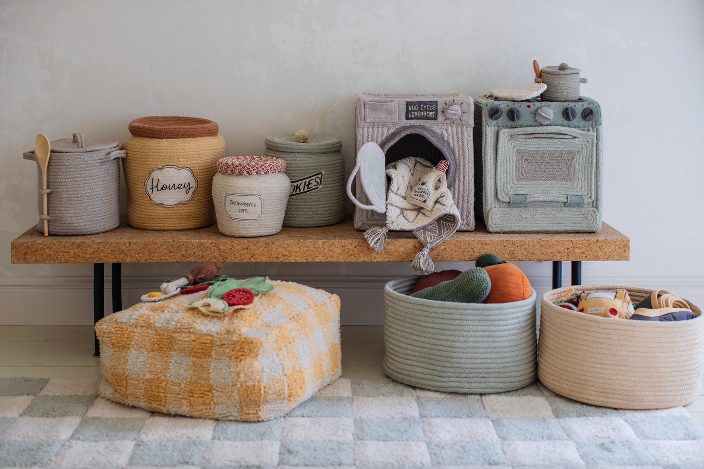 Cookie jar storage basket for kids