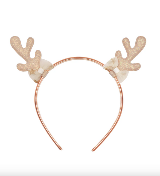 Golden reindeer headband