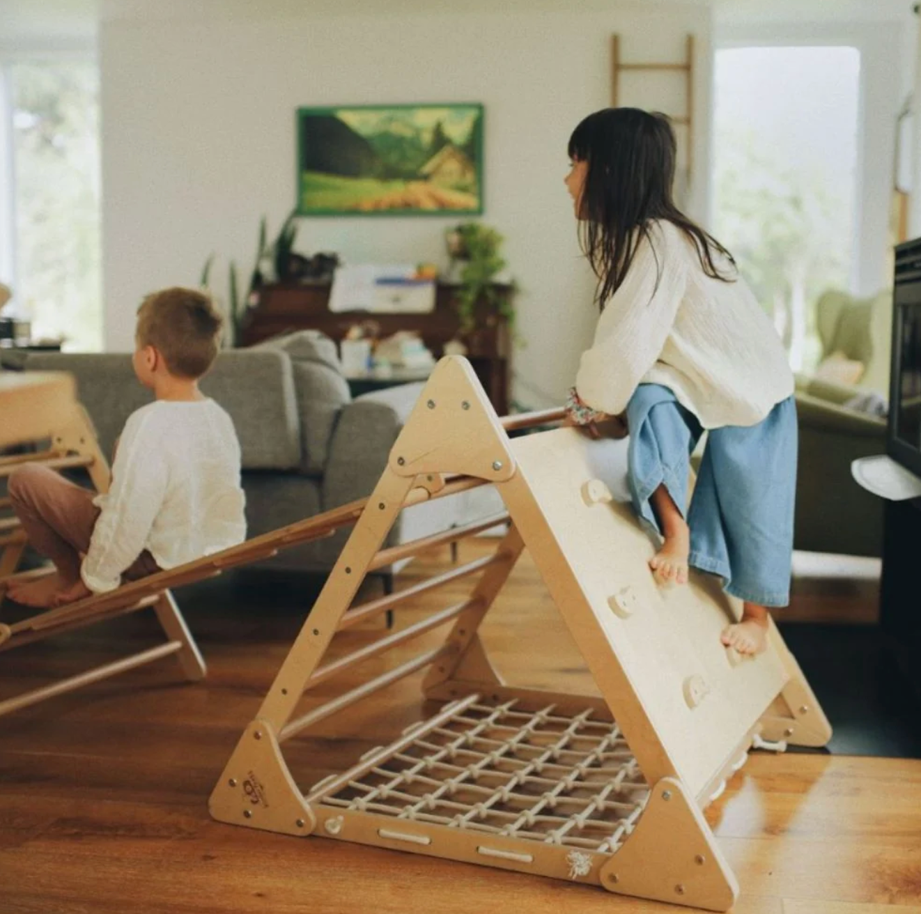Pikler Climber Triangle Montessori Climbing Frame for Toddlers and Kids