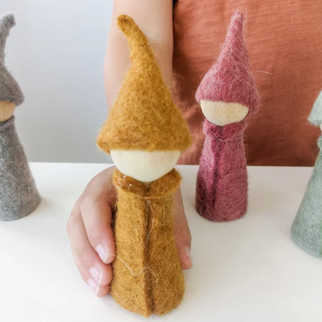 Felt Earth gnomes- Set of 7