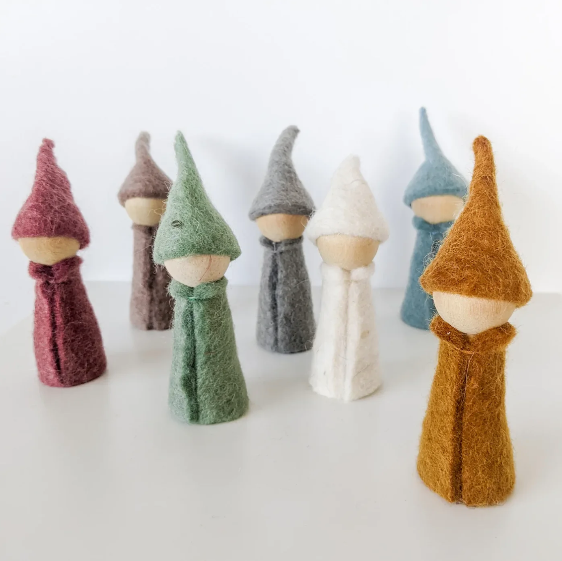 Felt Earth gnomes- Set of 7