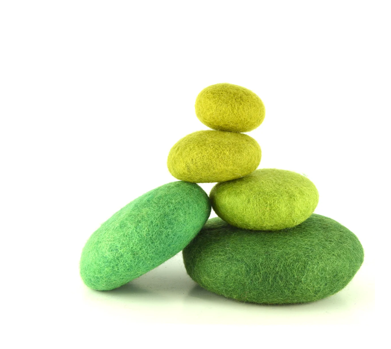 Felt stacking set of 5 pieces- Green