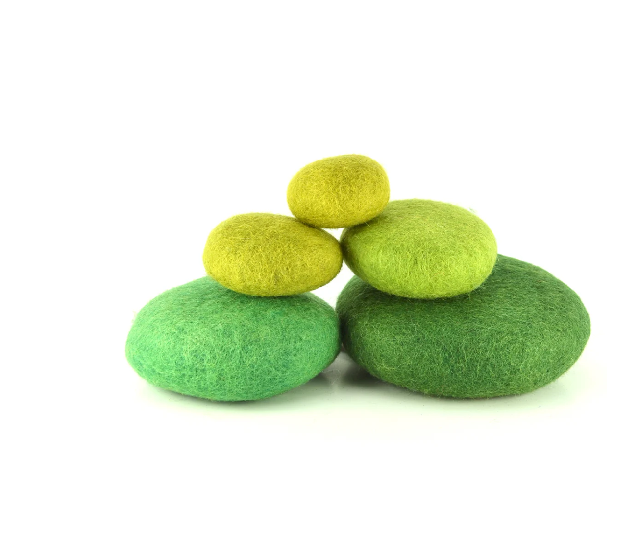 Felt stacking set of 5 pieces- Green