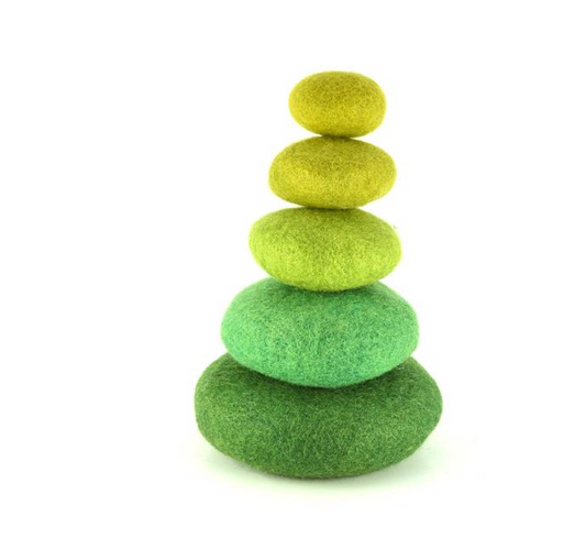 Felt stacking set of 5 pieces- Green