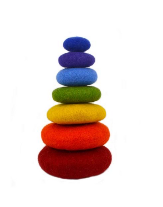 Felt short rainbow stacking set- 7 pieces