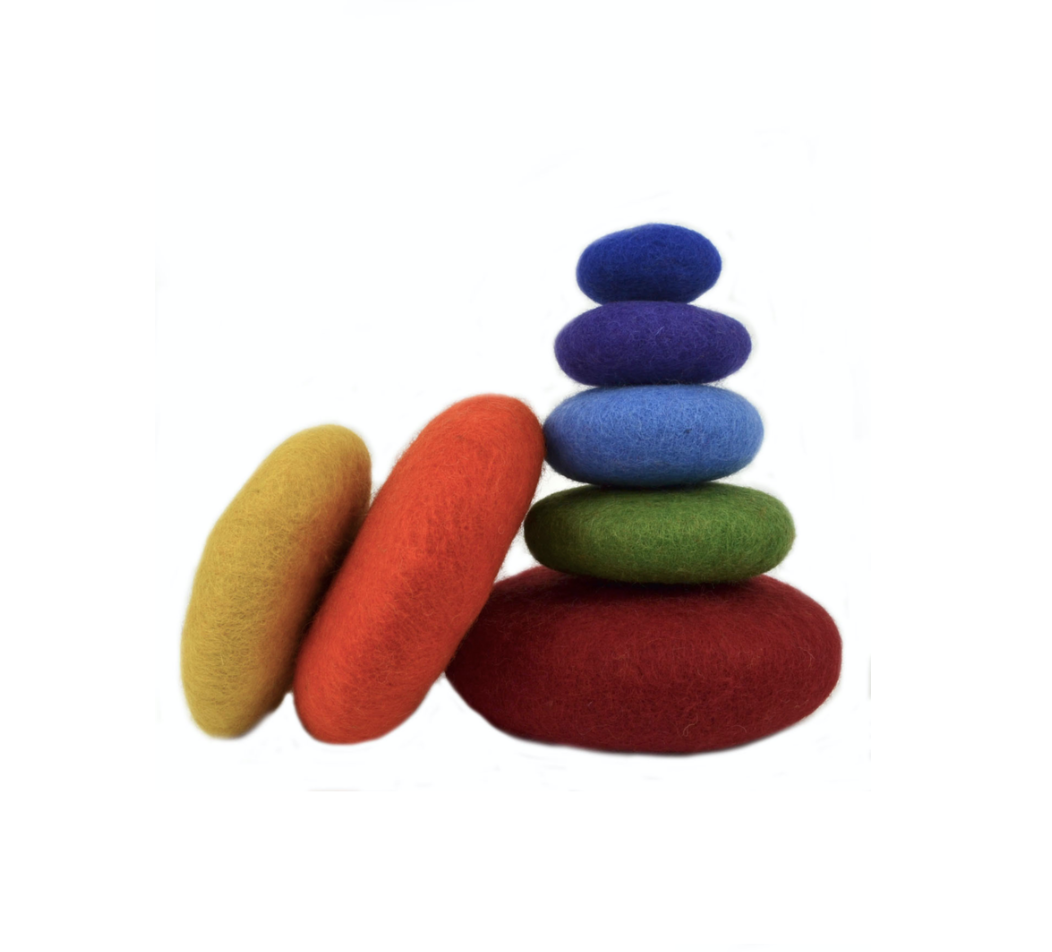 Felt short rainbow stacking set- 7 pieces