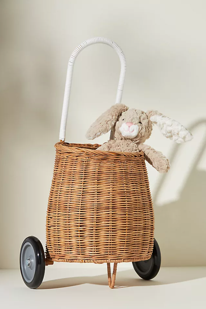 Olli Ella Luggy rattan wheeled basket