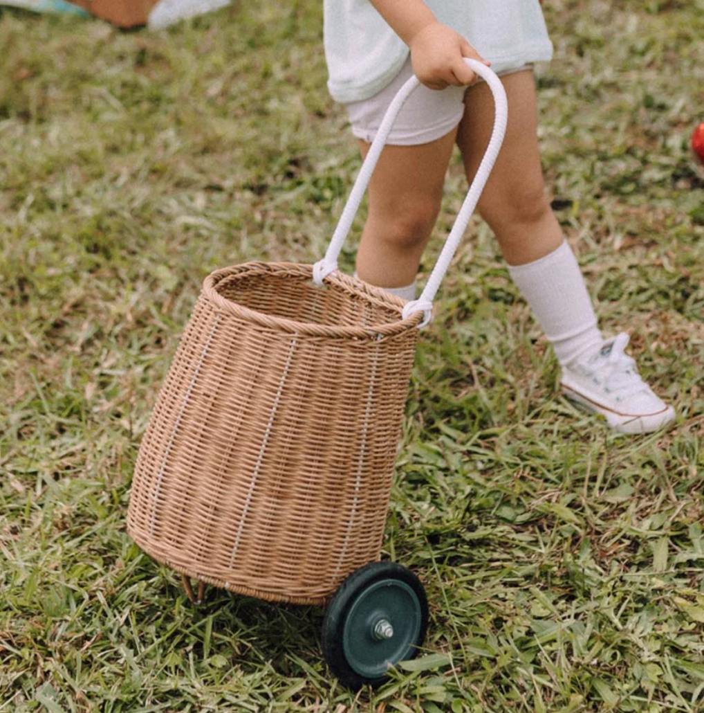 Olli Ella Luggy rattan wheeled basket