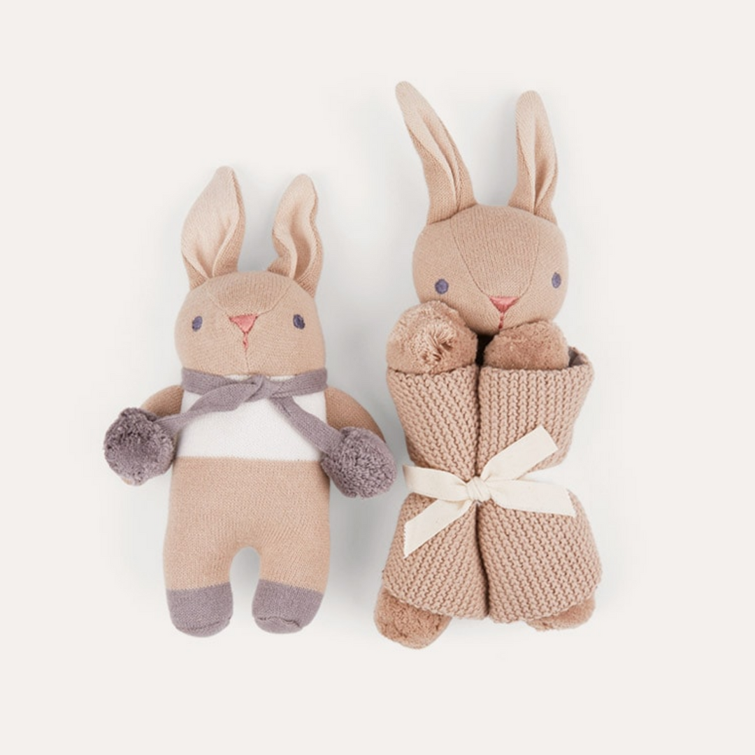 Taupe bunnies baby gift  box