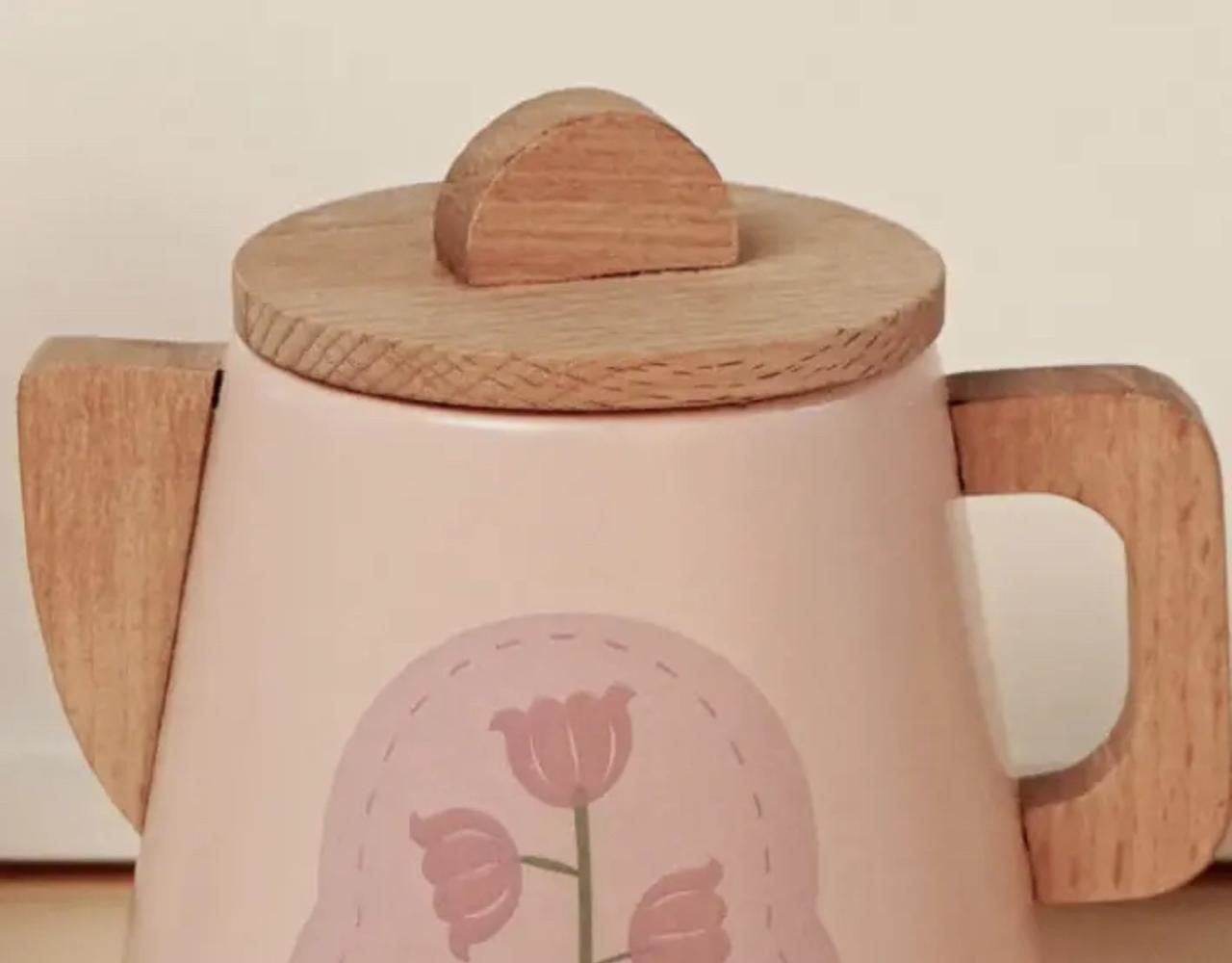 Wooden tea play set