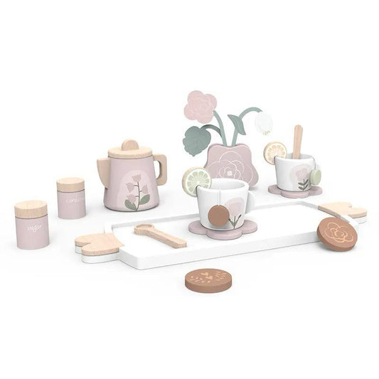 Wooden tea play set