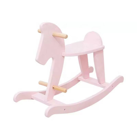 Wooden rocking horse - Pink