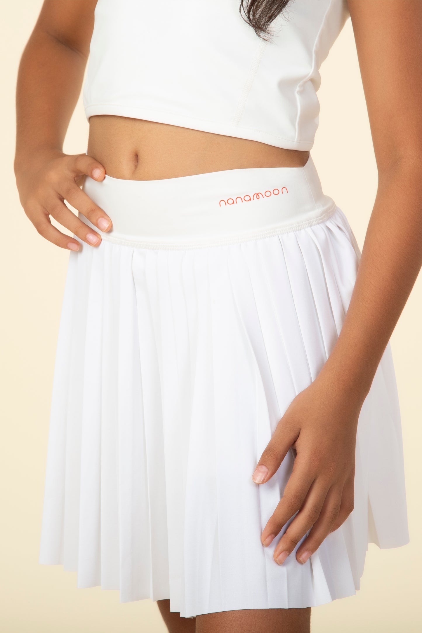 Flow sport tennis skort- Pure White