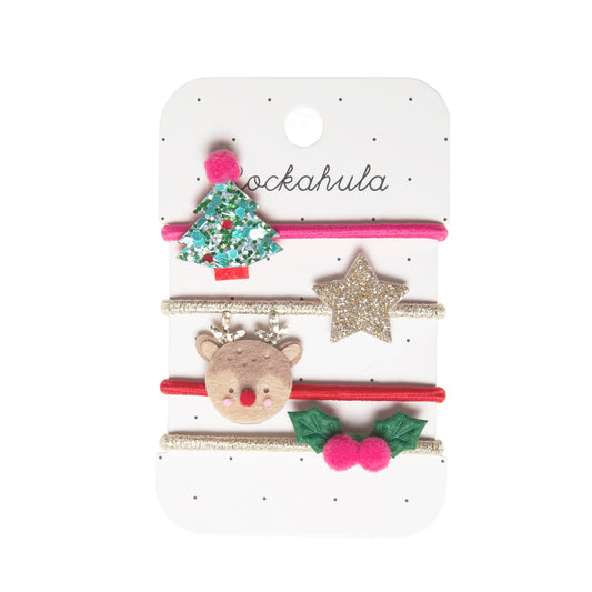 Festive Christmas ponies hair ties