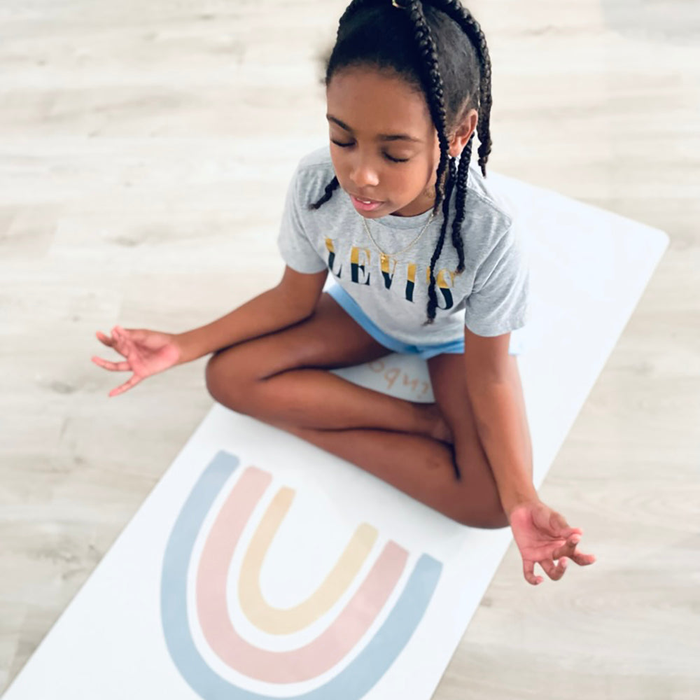 Kids yoga mat-Be the rainbow