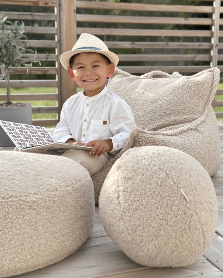 Wigiwama terry fabric ball cushion- Biscuit (Pre-Order)
